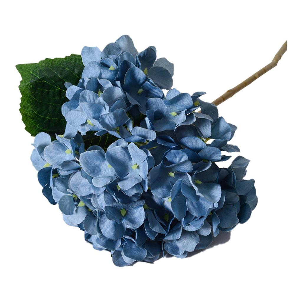 45cm Artificial Hydrangeas Flower Multipurpose Lifelike with Green Leaves Flower Arrangements for Wedding Centerpiece Handmade