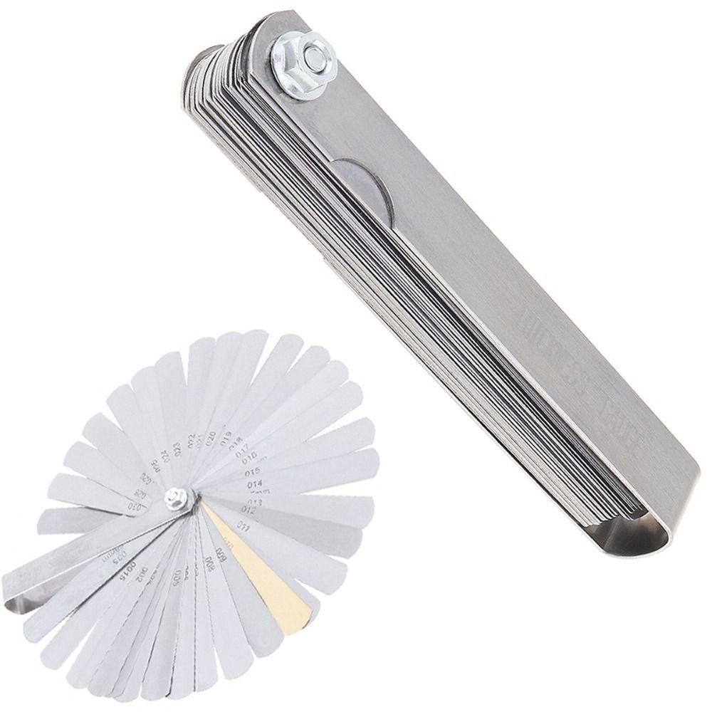 Щуп для измерения толщины 0,04–0,88 мм, 32 лезвия, метрический щуп для заполнения зазоров, щуп для гитарного грифа