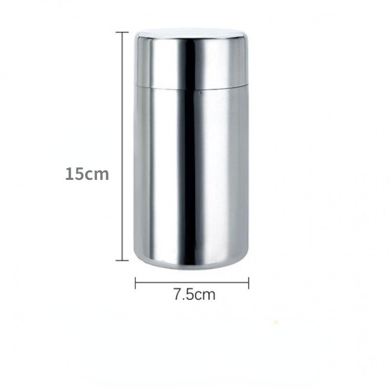 Hot Sale Double Lid Tea Tin 400ml/550ml Stainless Steel Canister Moisture-proof Airtight Tea Can with Inner Lid Tea Caddy Tin