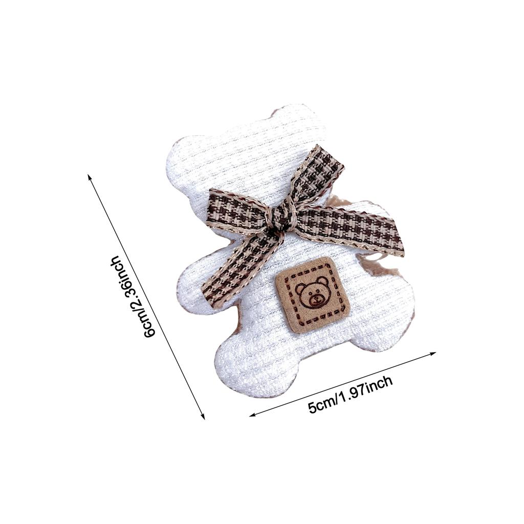 Заколка для волос для маленьких девочек, бантик с плюшевым мишкой, цвет молочного чая, мягкая плюшевая, противоскользящая, для детской вечеринки, фотореквизит, подарок