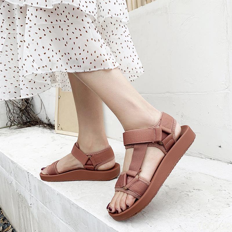 Мода 2024 летняя женская обувь модные повседневные спортивные сандалии плоские сандалии женские сандалии на платформе
