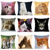 Наволочка 45x45 Наволочки для подушек Милый кот Декоративная наволочка для подушки для гостиной Подушки Наволочки для кроватных подушек Наволочка 50*50