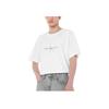 Calvin Klein Embroidered Logo Oversized Crewneck T-Shirt Men Tops White J322847-YAF