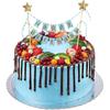 DIY Gold Banner Happy Birthday Bunting Baking Decoration Party Supplies Cake Flags Cake Topper
