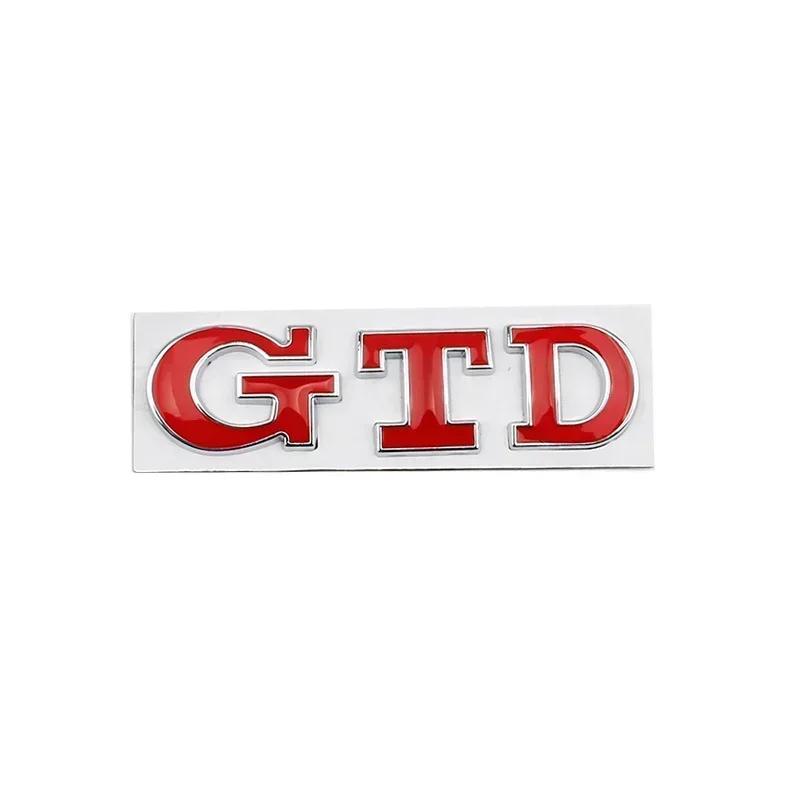 AABIP1 3D Metal Letters GTD Logo Car Rear Trunk Boot Emblem Badge Sticker Decals for Volkswagen VW Golf 7 6 5 4 MK2 MK4 MK5 MK6 MK7