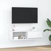 VidaXL TV Stand White 100x31x25.5 Cm Engineered Wood, TV Bench, Hi-fi Cabinet, Entertainment Center, TV Buffet, Furniture 861472