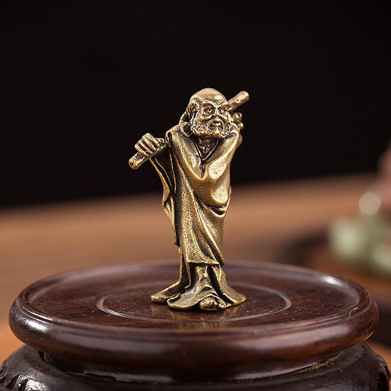 Восемнадцать Архатов Миниатюрная Ретро Мини Будда Украшение Кабинет Офис Домашнее Украшение Латунная Статуэтка Поделки