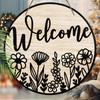 Wooden Hanging Decorative Sign, Welcome Signs, Indoor or Garden Decorations, 2D Flat Pendants, Housewarming Gifts for Friends