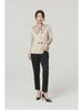 Women's Early Spring Mulberry Silk Satin Blouse with Bow - Long Sleeve