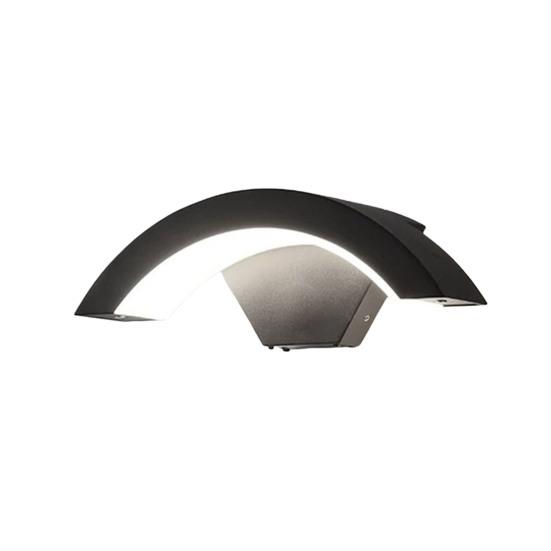 Moon-Shaped Wall Light with Motion Sensor 18W 2160LM Waterproof LED Porch Lamp for Garden Patio Garage Modern Exterior Lighting for House