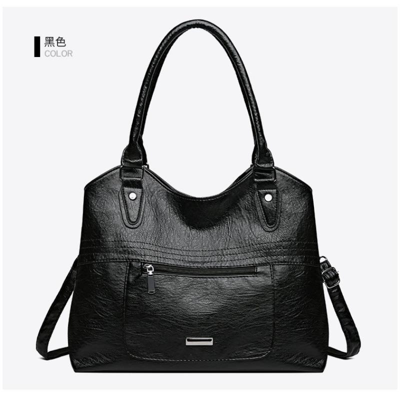 Женская сумка на одно плечо, новая, большой вместимости, из мягкой кожи, повседневная, модная сумка-мессенджер