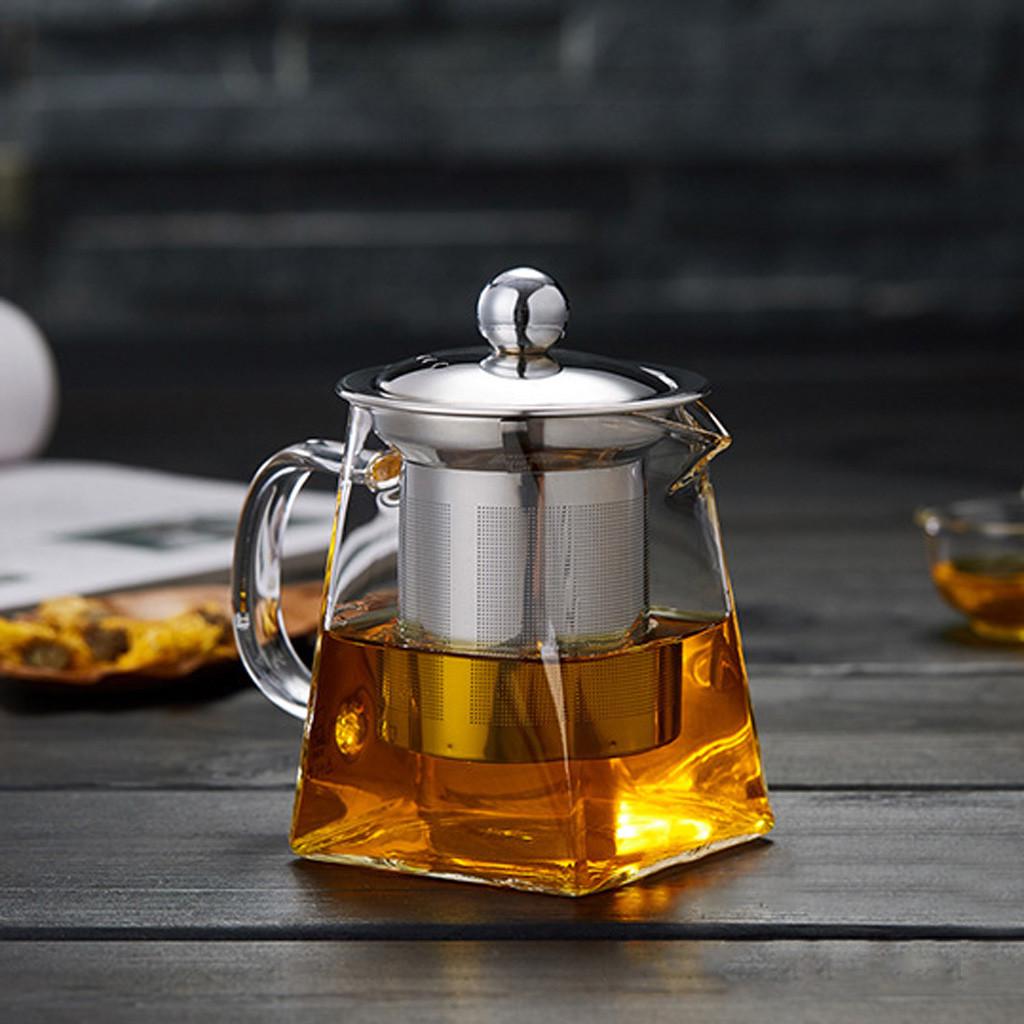 350ml Heat Resistant Kung Fu Tea Set Glass Teapot With Strainer Filter Infuser Tea Pot Large Teapot Kitchen Accessories Tools