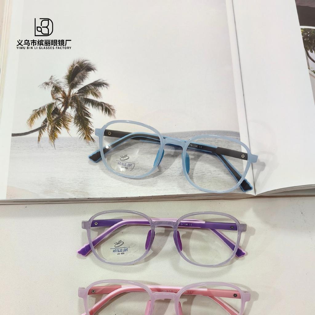 Fashion Anti-Blue Light Tr90 Children'S Optical Mirror Student Reading Flat Mirror Can Be Equipped With Degree Youth Glasses