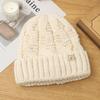 Autumn and Winter Hats for Women Big Head Circumference Solid Color Versatile Knitted Head Hat Ear Protection Warm Pullover Wool Hat