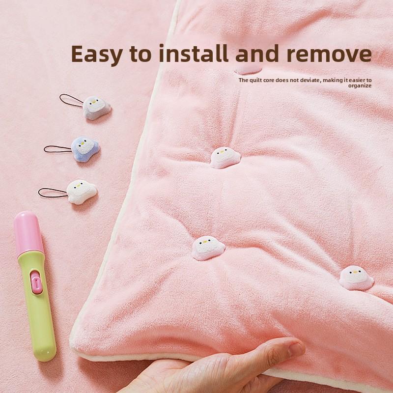 Безыгольный держатель для одеяла с флисовыми пряжками, Чехол для одеяла и Чехол для одеяла, Хлопковое одеяло, Несминающаяся простыня-держатель