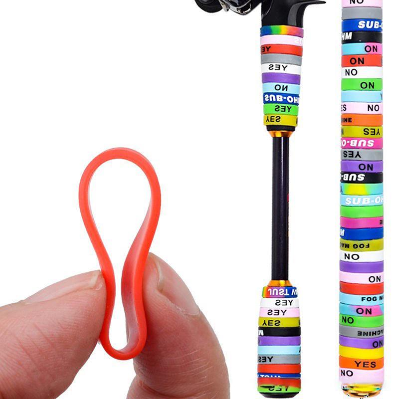 10 шт. Силиконовое кольцо для рукоятки удилища, противоскользящее, O-образное, для захвата, фиксирующее кольцо