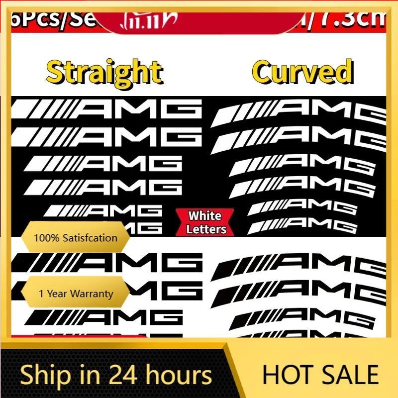 DQY2 New 2025 Hot 6Pcs for Mercedes Benz AMG W203 W204 W205 W211 W212 W213 W218 W463 W210 W176 W218 C63 E63 Car Brake Caliper Sticker
