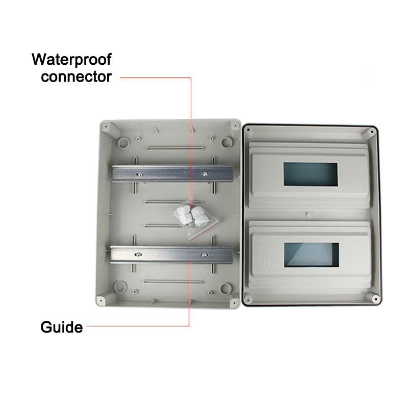 HT-5/8/12/15/18/24 Ways Outdoor Водонепроницаемая электрическая распределительная коробка Автоматический выключатель MCB Power Пластиковая распределительная коробка для проводов