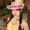 Y2K Ковбойская шляпа с козырьком, Солнцезащитная шляпа рыбака, Модная шляпа-ведро с щенком, Путешествия