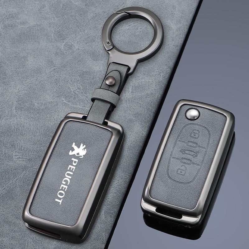 Кожаный чехол для ключей для Dongfeng Peugeot 408/308/3008/4008/2008/5008 Металлические модели