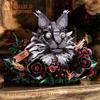 1056Pcs Creative Flower Cat Building Blocks Toy Pussy Rose MOC Bricks Home Decor Cute Animal Bouquet Assembly Model DIY Gift NEW