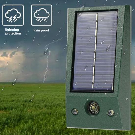 Репеллент для животных, двойной мигающий светодиод, красный свет, сильный ультразвуковой сигнал, вредитель, мышь, насекомое, солнечный отпугиватель животных, аксессуар для двора