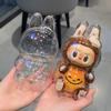 1Pc Acrylic Storage Case For Plush Dolls Display Bag for Halloween Pumpkin Labubu No Doll Transparent