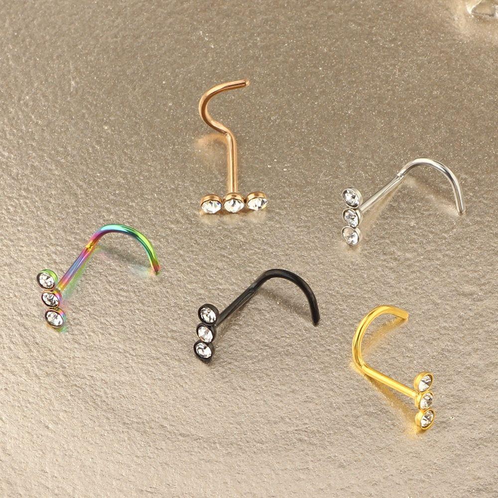 Геометрические циркониевые серьги-гвоздики для носа, опаловое крыло носа, готика, на каждый день