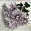 7 Heads Dahlia Bunch Flowers Brushed Cloth Violet Bridal Bouquet  Wedding Party