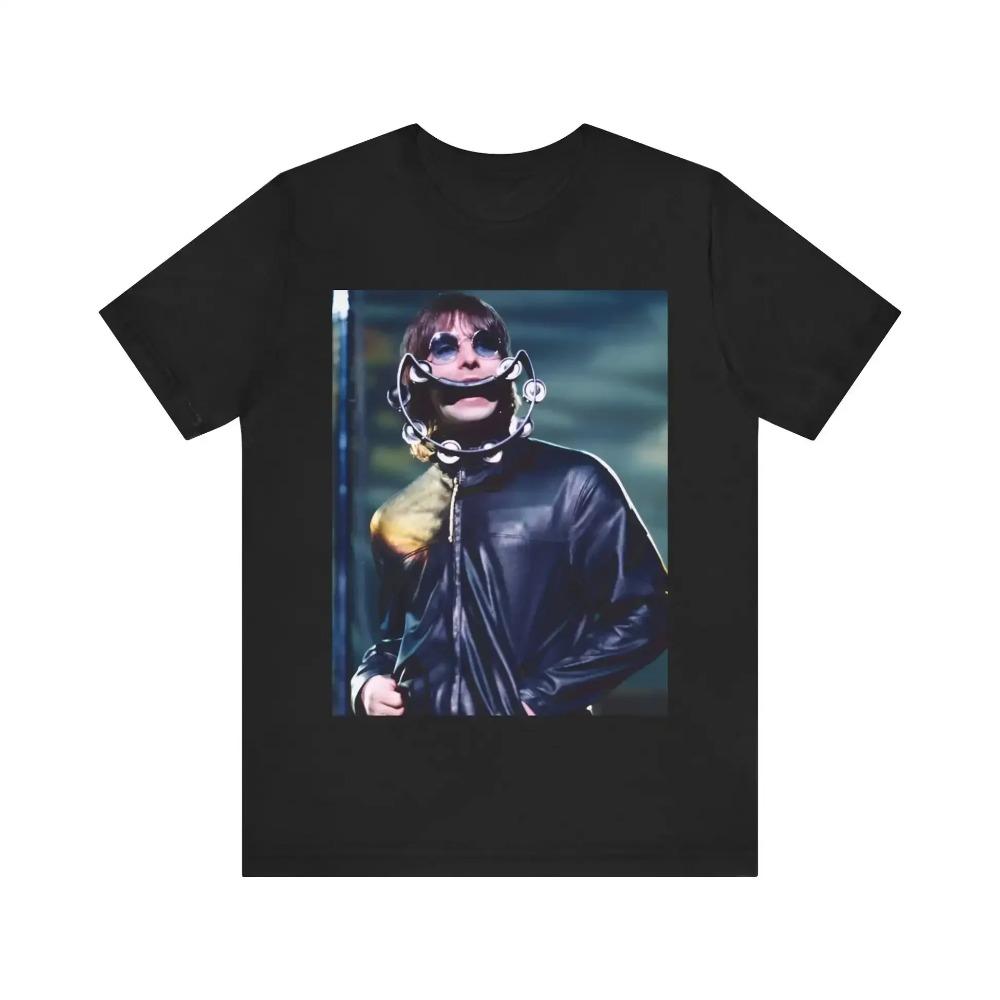 Летняя мужская футболка с принтом, посвященным группе Oasis, — оригинальный и ретро-вариант с коротким рукавом, отличный подарок для поклонников Y2K.