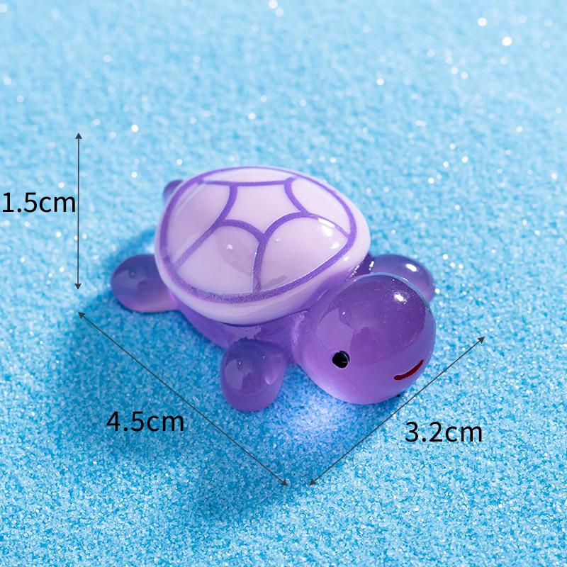 Микропейзаж мультяшный милый светящийся в темноте большой черепаха украшение своими руками слепой мешок черепаха аксессуары стол смоляная безделушка