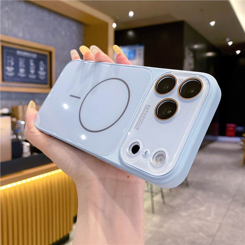 Новая модель подходит для чехла для мобильного телефона iPhone16ProMax, большое прозрачное окно, тонкое кольцо с магнитной защелкой, защитный чехол Apple 17.