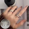 Geometric High-Polish Criss-Cross S925 Silver-Plated Open Ring - Women's Stackable Index Finger Jewelry