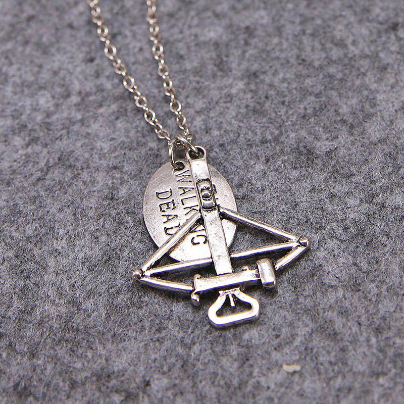 The Walking Dead Necklace Cross Bow And Arrow Pendant Necklace