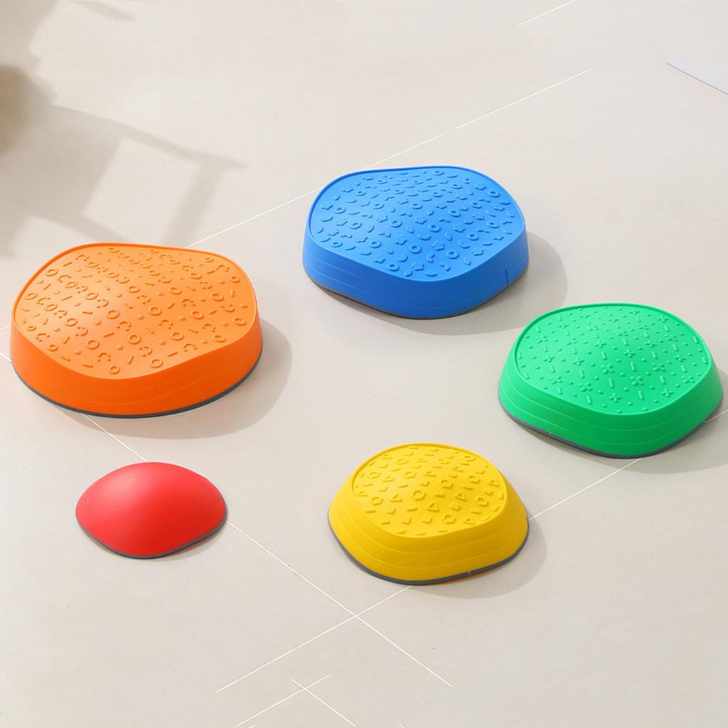 5 шт. камней для ходьбы для детей, камни для сенсорного баланса для малышей, нескользящие полосы препятствий для использования в помещении и на открытом воздухе, развивают координацию