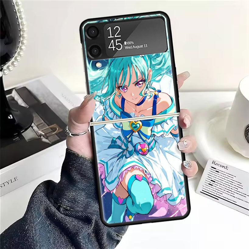 Чехлы Аниме Pretty Cure для Samsung Galaxy Z Flip 4 5 6 7 3 Z Flip7 Flip6 Flip4 Flip5 Flip3 5G Жесткий противоударный чехол Fundas