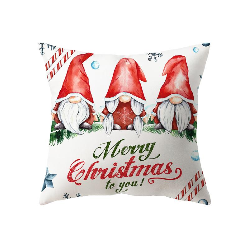 Рождественская тема Санта-Клаус с принтом наволочка для дома, гостиной, украшения дивана, полиэстеровая подушка, наволочка