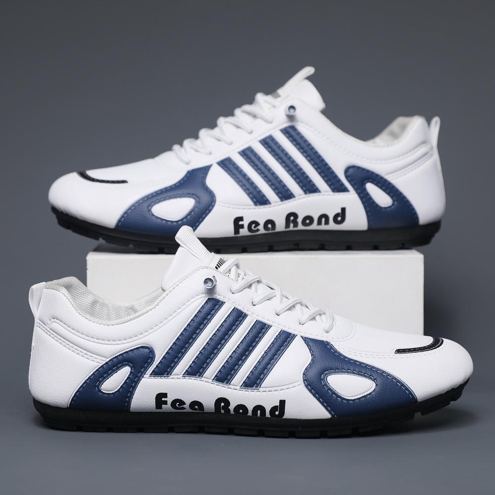 Кожаные шапочки, модные мужские спортивные туфли, корейская версия, дышащие кроссовки, мягкая подошва, удобная повседневная обувь