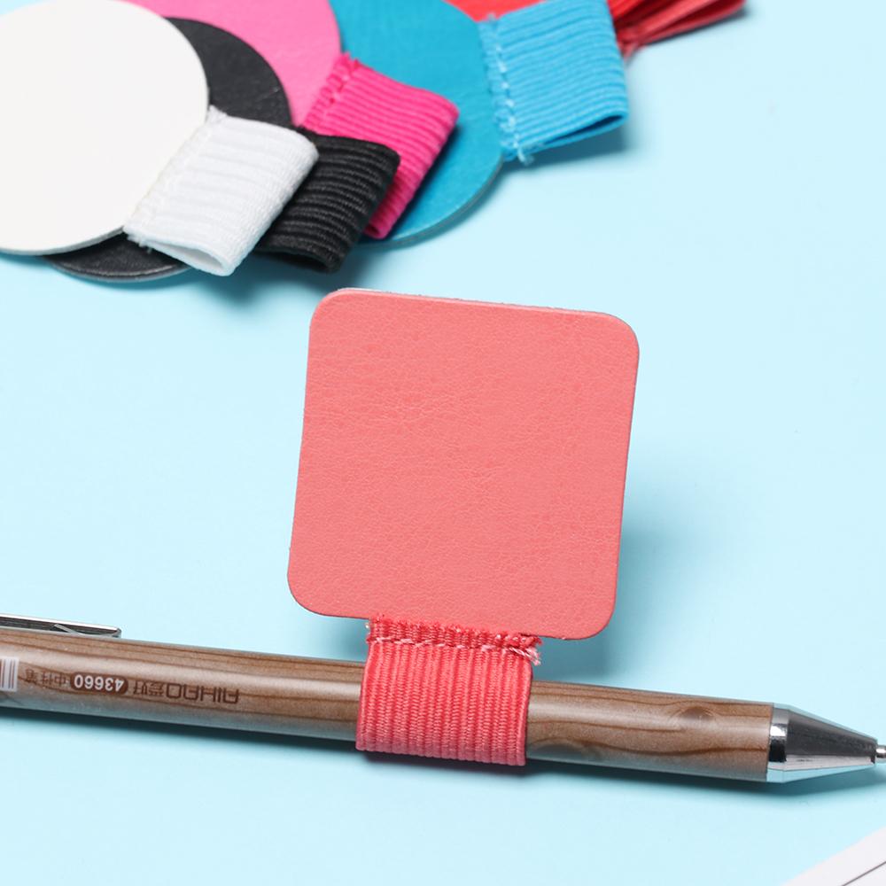 Supplies Convenient Stationery Self-adhesive Pen Holder Elastic Loop Notebook Leather Pen Clips