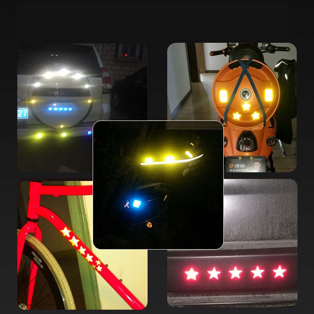 Five-pointed Star Reflective Stickers Car Exterior  Accessories Car Safety Mark Car Stickers