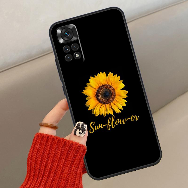 Красивый желтый чехол с подсолнухом для Xiaomi Redmi Note 12 11 10 8 9 Pro 11S 10S 9S 8T Чехол для Redmi 10 10C 9A 9C 9T