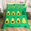 Avocado Duvet Cover Twin Queen Kawaii Green Tropical Fruit Bedding Set for Kids Girl Botanical Comforter Cover with 2 Pillowcase