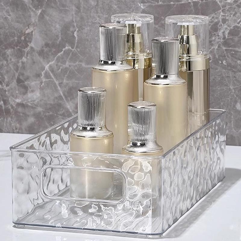 Корзина для сортировки и хранения косметики High Beauty с легким роскошным узором Glacier, штабелируемая коробка для хранения