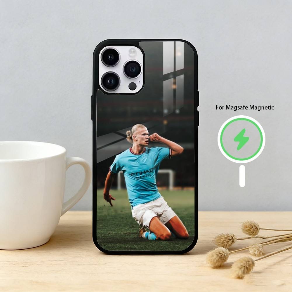 Чехол для телефона Звезда футбола Э-Эрлинг Х-Холанд Для iPhone 17,16,15,14,13,12,Plus,Pro,Max Для магнитной беспроводной зарядки
