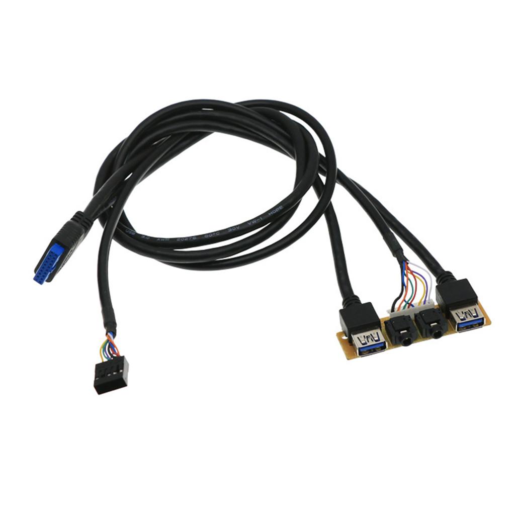 Передняя панель USB3.0+ USB3.0+Порт аудиоразъема высокой четкости Плата вводов/выводов + Внутренний проводной аудиовидеокабель для компьютера для