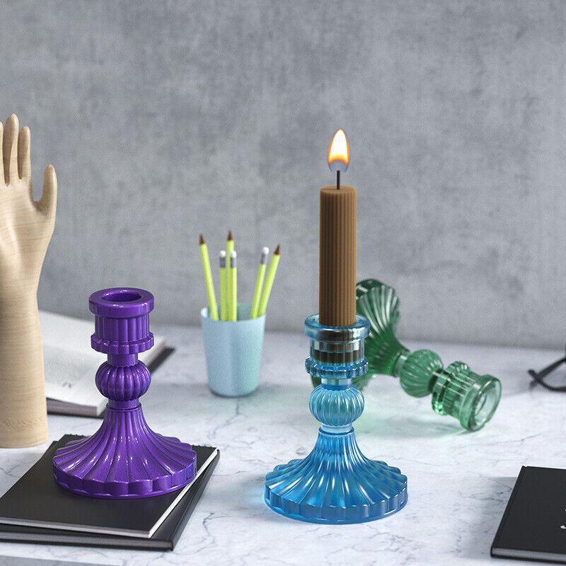 Nordic Candlestick Silicone Molds for Plaster Cement Epoxy Resin Candle Holde GF