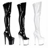 Mclubgirl Women Club Party Wedding Boot Super High Heels 15cm Point Toe Sexy Professional Dance Boots Knee High Boots YKC