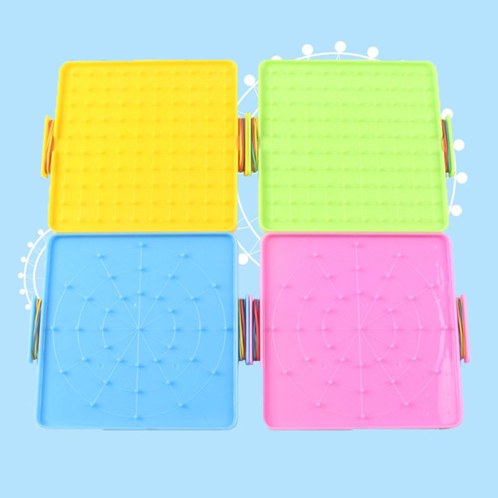 16x16cm Nails Board Elastic Geoboard Kids Double Peg Teaching