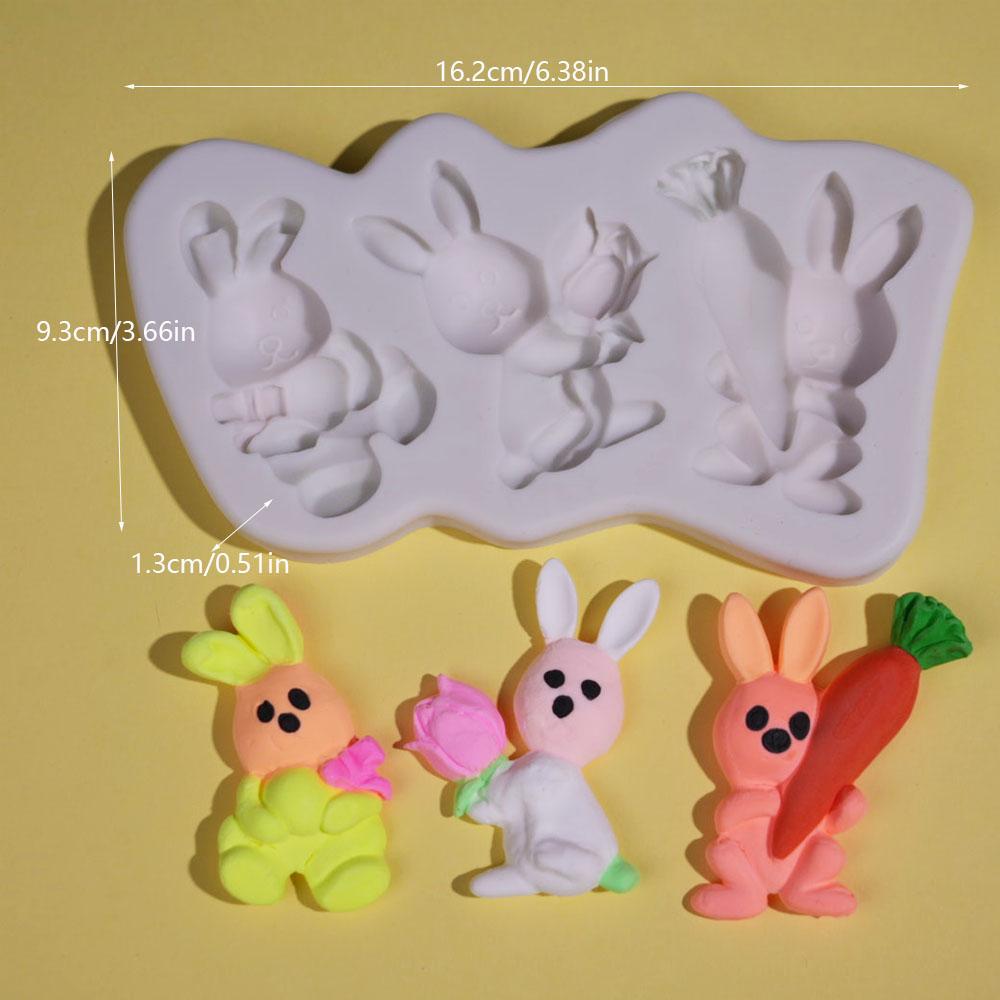 3D Яйцо Кролик Силиконовая Форма Для Свечи Мультяшная Форма Для Мыла Сделай Сам Инструмент Из Смолы Глины Рельеф Растение Морковь Форма Искусство Домашний Декор Пасхальные Подарки
