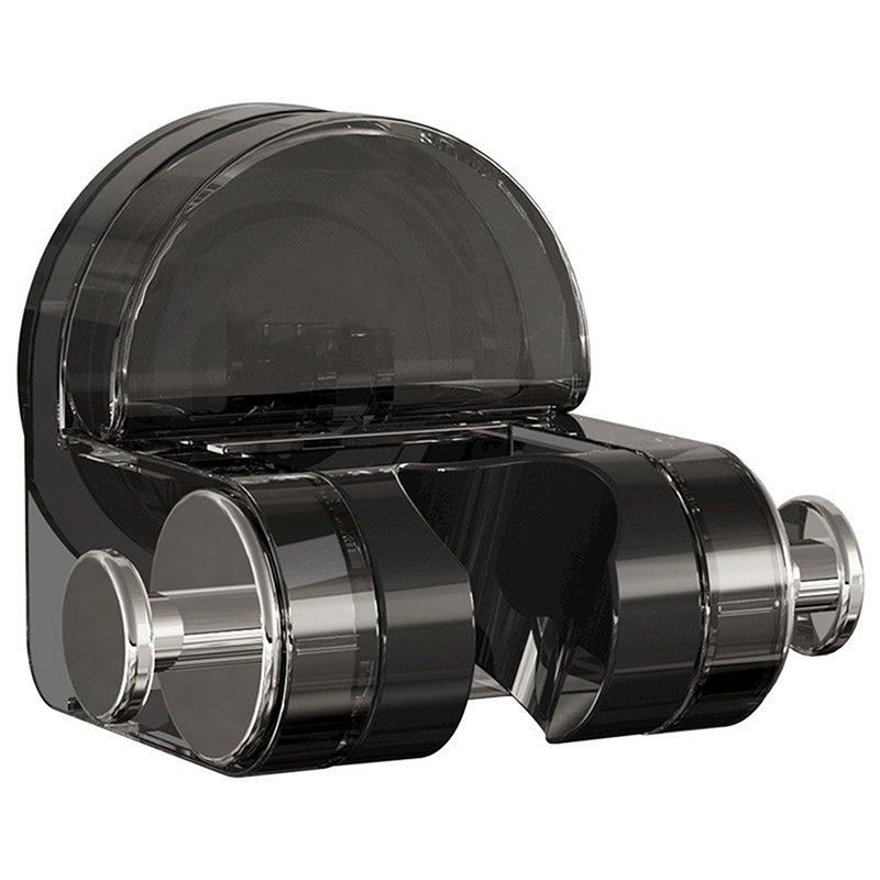 Wall Mounted Shower Bracket Hanging Base Punch-Free Shower Head Holder 360 ° Rotation Self-Adhesive Shower Nozzle Holder Kitchen